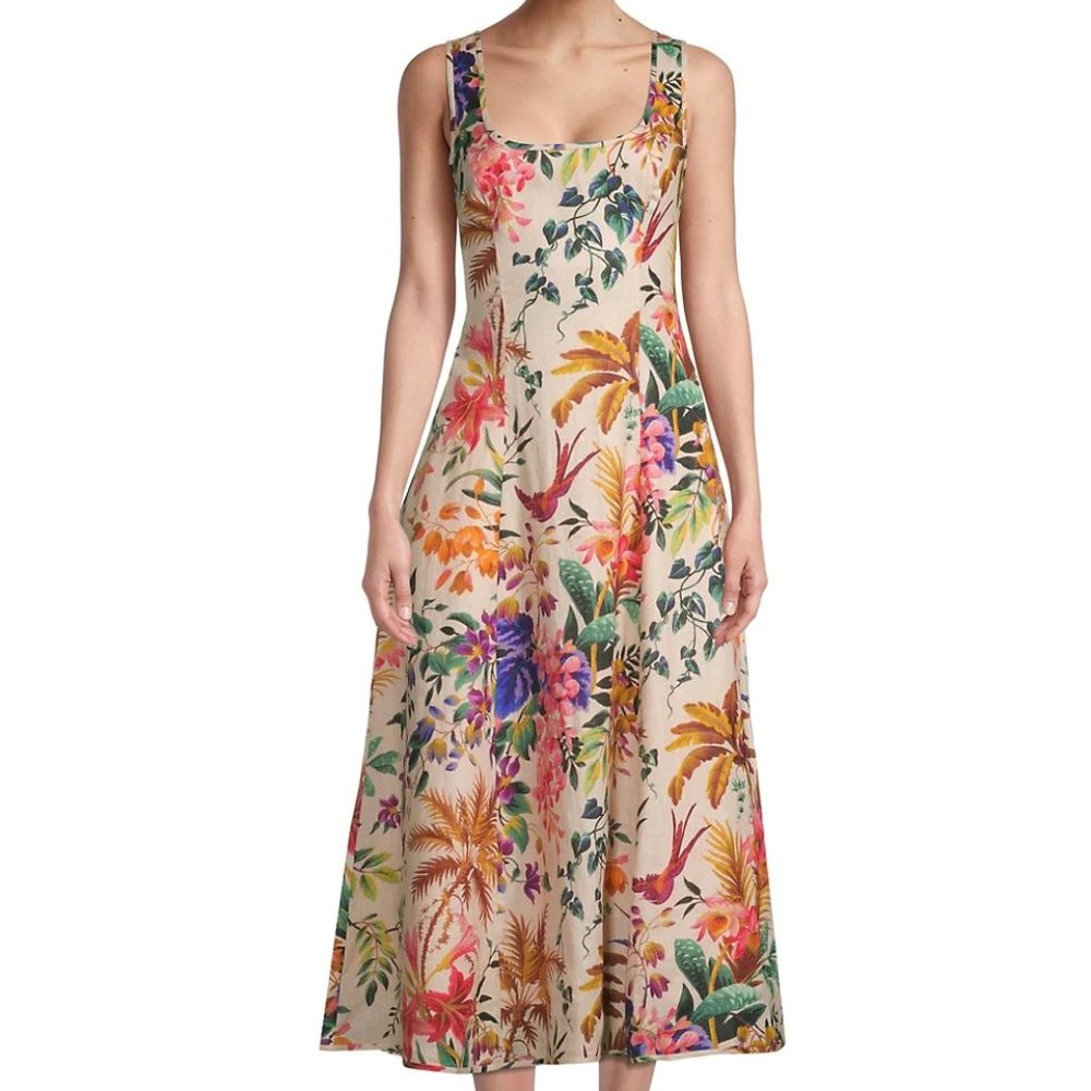 Zimmermann Tropicana Linen Midi Dress